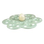 (image for) Flower Shape Deviled Egg Serving Plate with Salt & Pepper