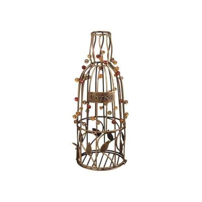 (image for) Beaded Crystals & Wire Wine Cork Holder