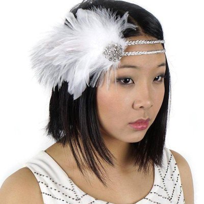 (image for) Vintage Flapper Style Feather Headband