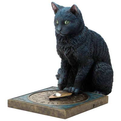 (image for) His Master’s Voice Black Cat Figurine by Lisa Parker