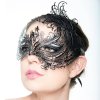 (image for) Magical Maiden Masquerade Mask Black Laser Cut Metal