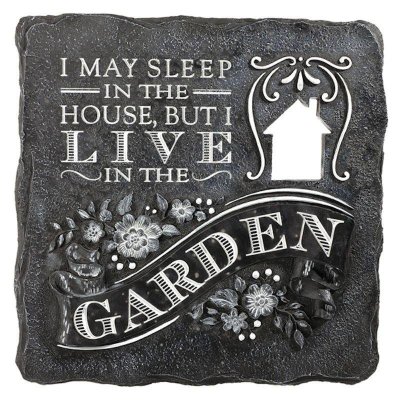 (image for) Live in the Garden Stepping Stone or Garden Sign