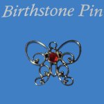 (image for) July Birthstone Butterfly Lapel Pin
