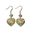 (image for) Cloisonne Hearts Beaded Earrings