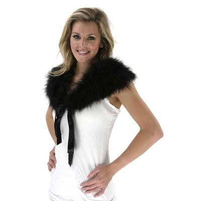 (image for) Midnight Madame Black Feather Capelet