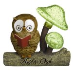(image for) Night Owl Glowing Garden Figurine