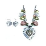 (image for) Hearts on Fire Necklace & Earrings Jewelry Set