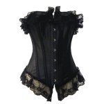 (image for) All About Sexy Long Black Lace Ruffle Corset