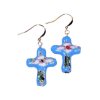 (image for) Cloisonne Cross Beaded Earrings