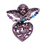 (image for) Angel with Beaded Garland Lapel Pin