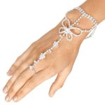 (image for) Crystal Butterfly Bracelet with Ring Slave Style
