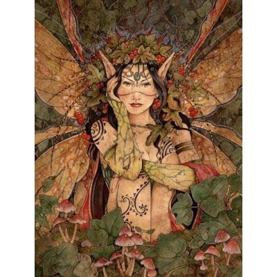 (image for) Garden Fairy Fantasy Art by Linda Ravenscroft