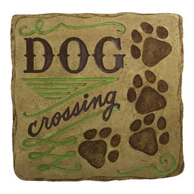 (image for) Dog Crossing Garden Sign or Stepping Stone