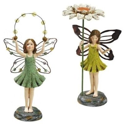 (image for) Standing Fairy Garden Figurine with Crystal Accents