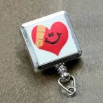 (image for) Mended Heart Metal Badge Holder or Lanyard