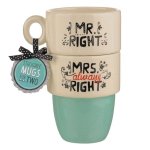 (image for) Mr Right & Mrs Always Right Stackable Coffee Mug Set