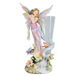 (image for) Sculpted Fairy Figurine Glass Flower Vase