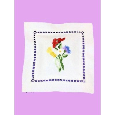 (image for) Floral Bouquet Handmade Linen Sachet Pillow