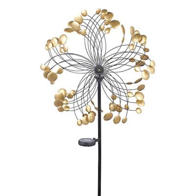 (image for) Spinning Solar Star Pinwheel Lighted Garden Stake