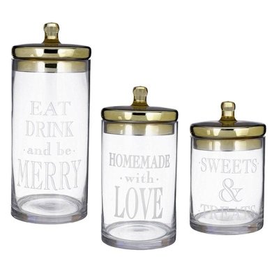 (image for) Christmas Cheer Glass Jars Set of 3