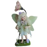 (image for) Springtime Woodland Fairy Porcelain Doll Table Lamp