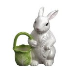 (image for) Bunny Figurine & Basket Serving Bowl or Candy Dish