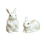 (image for) Bunny Figurines White Salt & Pepper Set