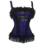 (image for) Luscious Buckles Stripes & Lace Corset