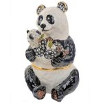 (image for) Panda Bear Figurine Trinket Box Mother & Baby