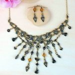 (image for) Blue Mystic Choker Necklace Jewelry Set by I Love Bracelets