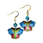 (image for) Butterfly Cloisonne Beaded Earrings