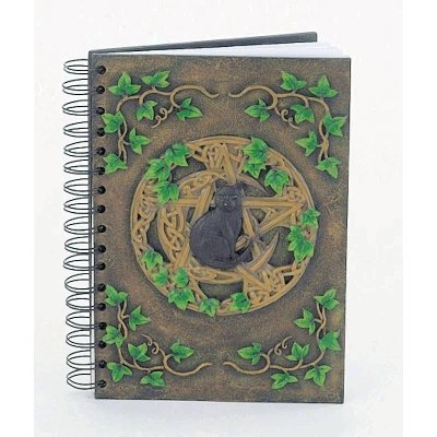 (image for) Magic Black Cat Spell Book Ceramic Cover Journal