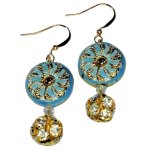 (image for) Cloisonne Crop Circles Beaded Earrings