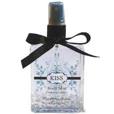 (image for) Body Mist with Crystals 4 oz Glass Spray Bottle Kiss Fragrance