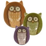(image for) Crimson Hollow Owl Serving Bowls Nested Set of 3