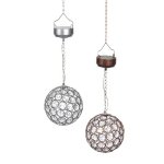 (image for) Solar Crystal Ball Light Up Hanging Garden Ornament