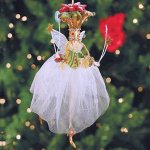 (image for) Poinsettia Princess Large Fairy Ornament by Patience Brewster