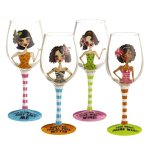 (image for) Girlfriends Wine Glass with Funny Sayings