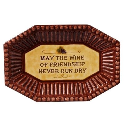 (image for) Cheese Serving Plate with Grape Design and Wine Toast