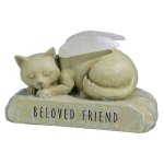 (image for) Cat Angel Figurine Pet Memorial with Light Up Wings