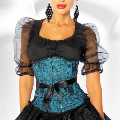 (image for) Teal Temptress Underbust Corset