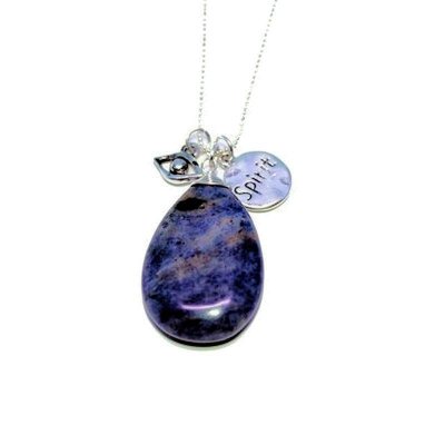 (image for) Sodalite Gemstone Pendant Necklace
