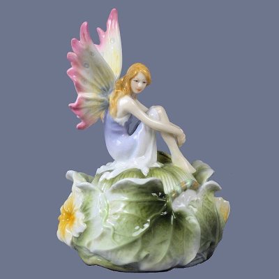 (image for) Green Cabbage Fairy Trinket Box by Veronese Design