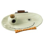 (image for) Mummy Halloween Serving Plate with Toothpick Holder