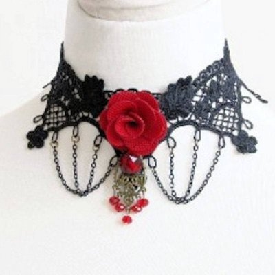 (image for) Red Vintage Vamp Choker Necklace