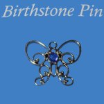 (image for) September Birthstone Butterfly Lapel Pin