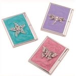 (image for) Jewel Garden Metal Notepad Holder with Pen by Spring Street