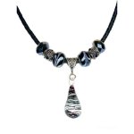(image for) Black Sorceress Tear Drop Beaded Necklace