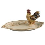 (image for) Rooster Appetizer Tray & Toothpick Holder