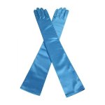 (image for) Teal Satin Long Glamorous Formal Gloves
